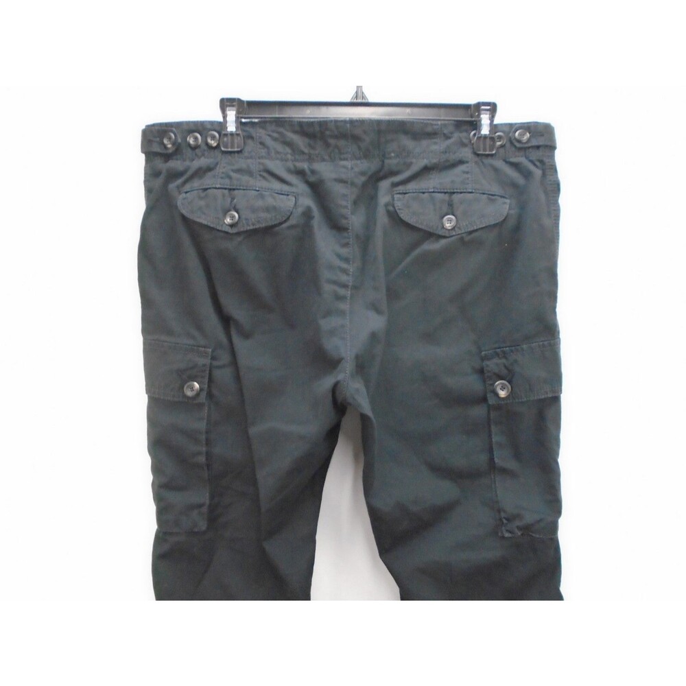 Vintage Ralph Lauren Women Size 14 Cargo Capri Black Pants Adjustable Hong Kong - Picture 8 of 12